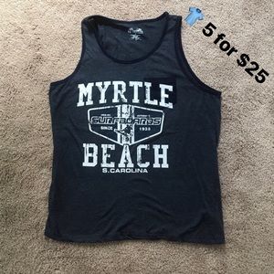 Men’s tank top size M, dark gray w-blue trim